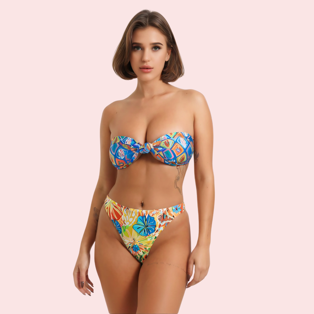 Tropical Bloom High-Cut Bikini Bottom (Bottom Only) - product image 1