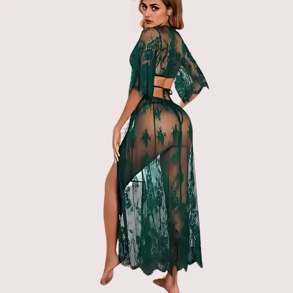 Stylish Sheer Net Top And Skirt Set - product image 3