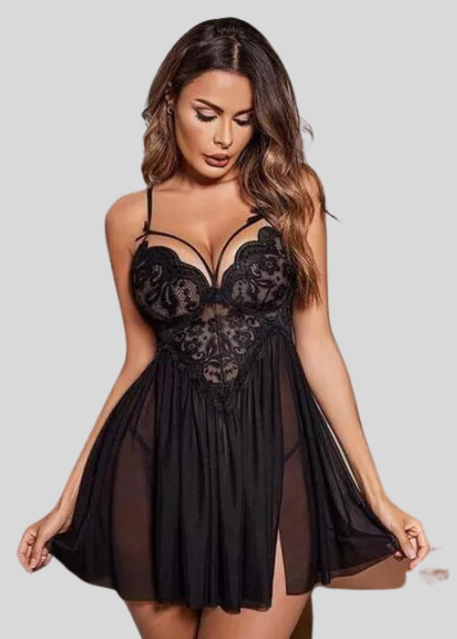 Black Lace Babydoll Nightwear - product image 2