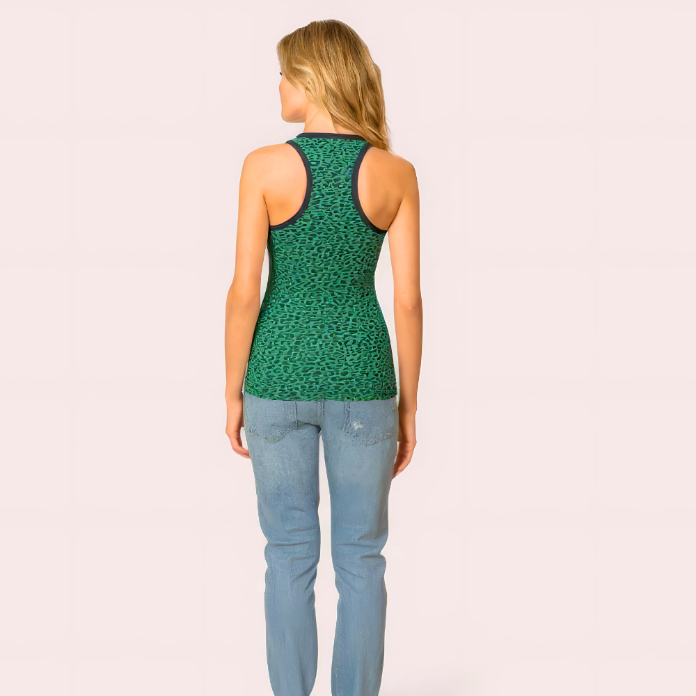 Wild Vibes Green Leopard Print Tank Top - product image 2