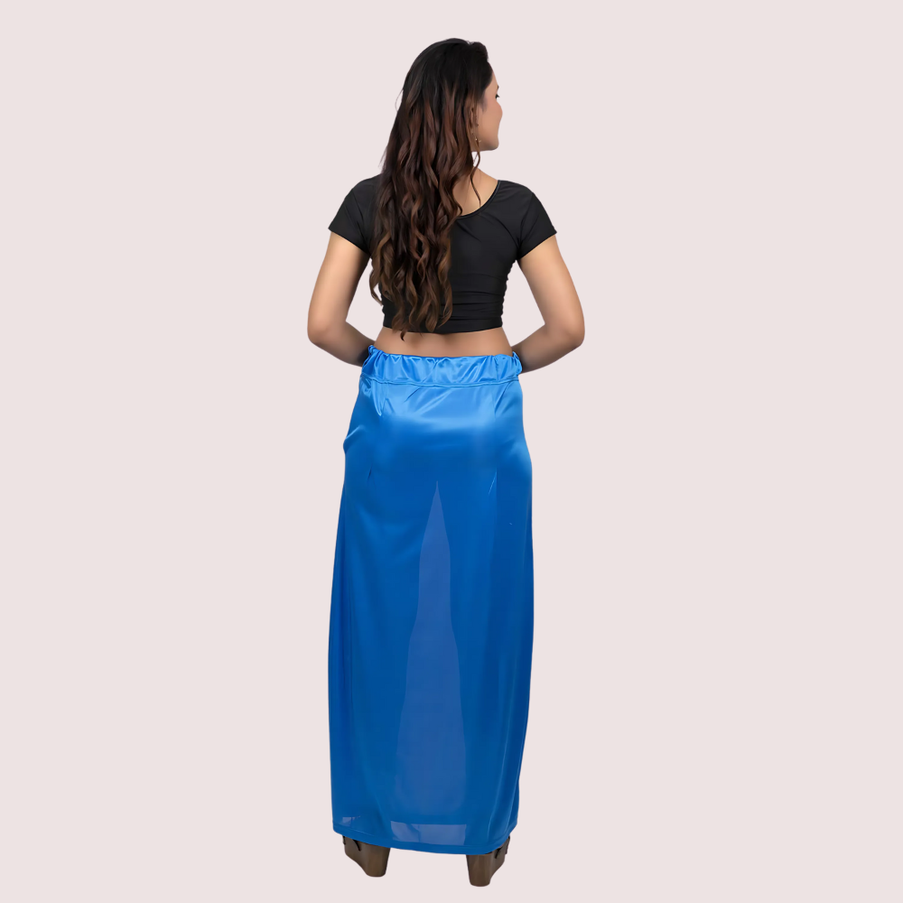 Women's' Silk Saree Blue Petticoat - product image 2