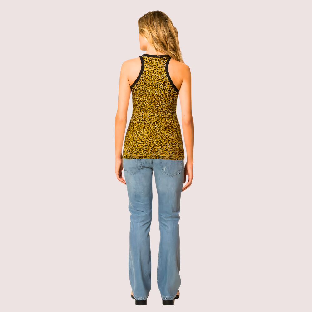 Bold Yellow Leopard Print Tank Top - product image 2