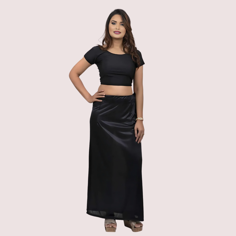 Indian Saree Satin Solid Fabric Petticoats Skirt For Her - product image 1