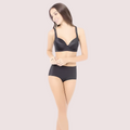 Dashing Black Plunge T-Shirt Bra Boyshort Set - product image 1