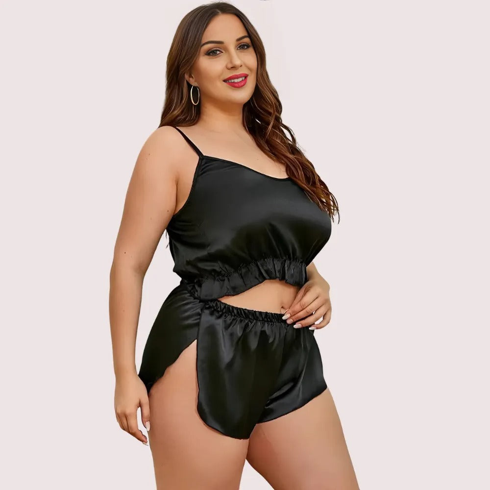 Luxe Lounge Cami Top & Shorts - Extra Plus-Size - product image 1