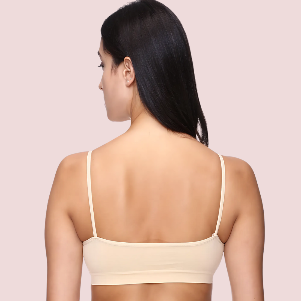 Comfort Beige Thin Straps Sports Bra - product image 2
