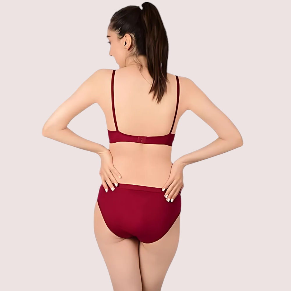Comfortable Cotton Bra & Panty Set For Women - 2 Pack - product image 3