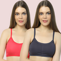 Cotton Cage Strap Back Sports Bra - 2 Pack - product image 1