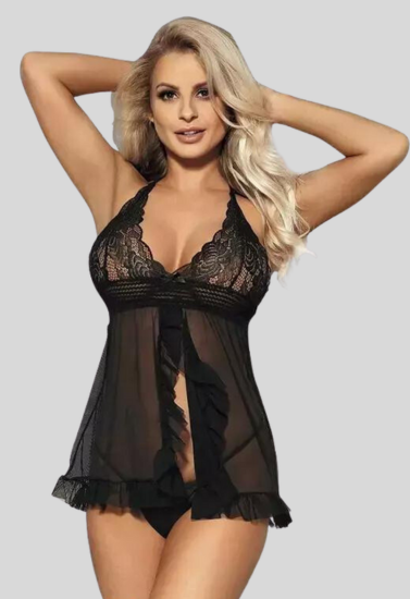 Lace Babydoll Mini Nightwear Dress - product image 1