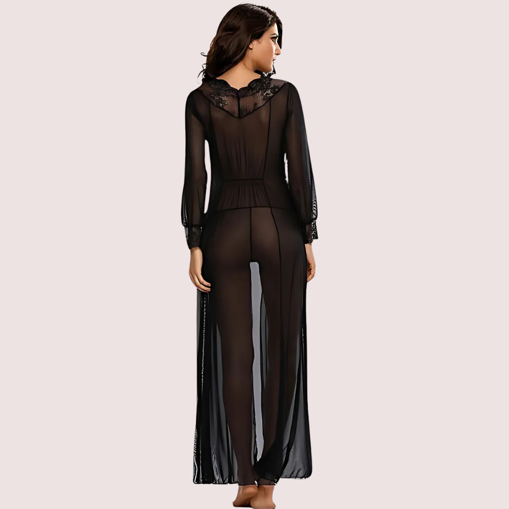 Romantic Sheer Elegance Black Nightgown - product image 4