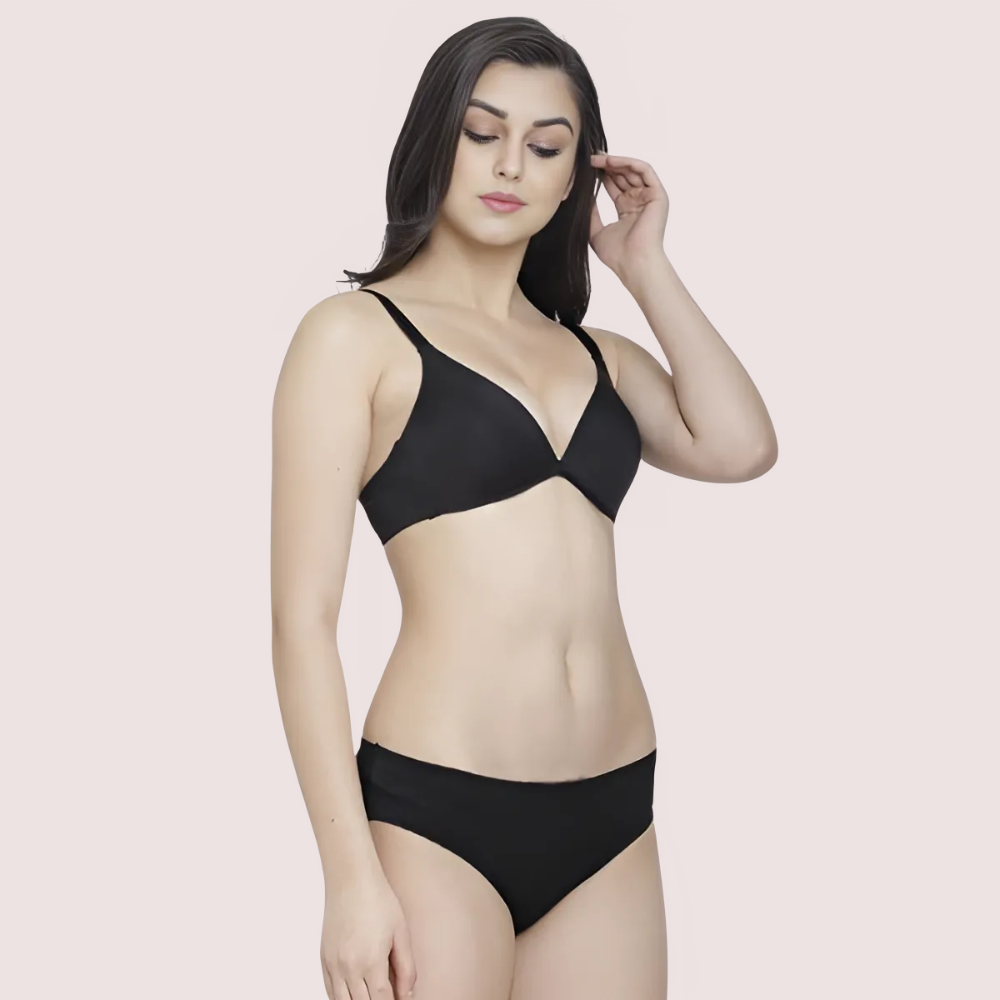 Non-Padded Plunge Bra Panty Set - 2 Pack - product image 2