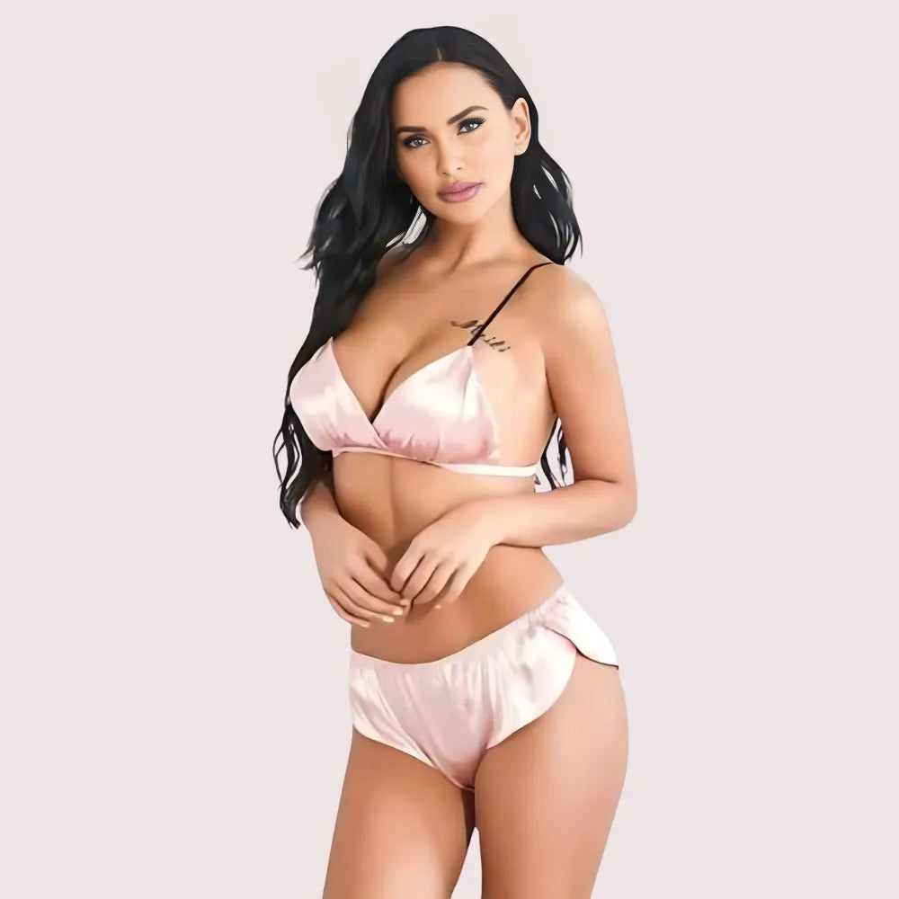 Fashionable Pure Silk Bra Set For Women - product image 2