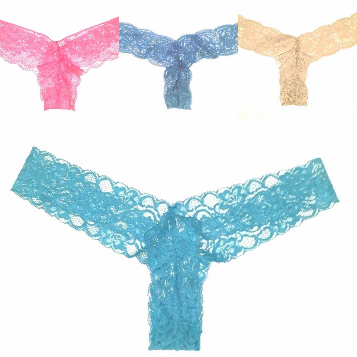 Stretch Lace Thong Panties - 2 Pack - product image 5