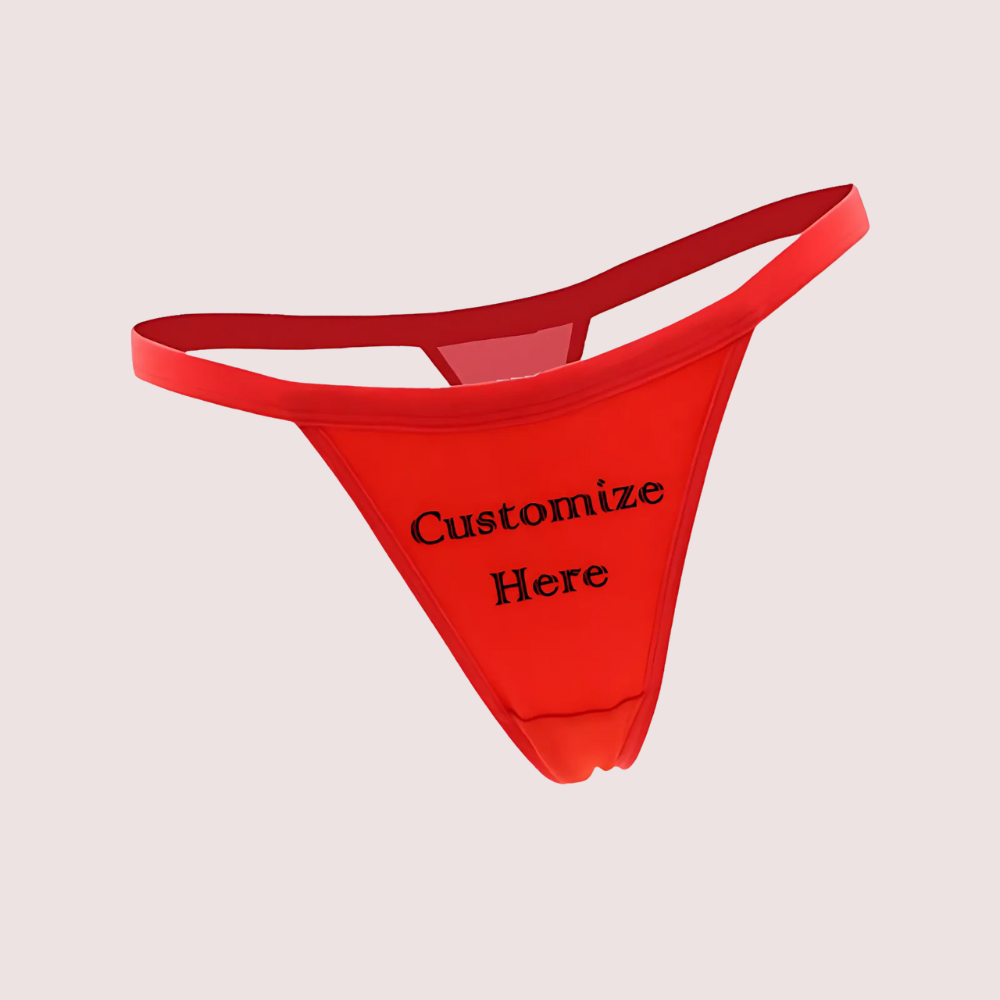 Custom Design Red Comfy Cotton String Thong - product image 1
