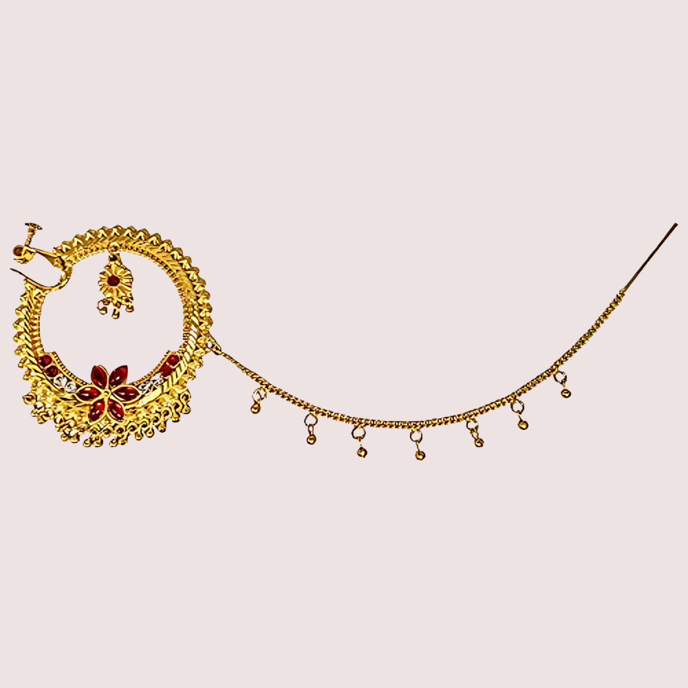 Uttarakhandi Gold Plated Round Nath - product image 3