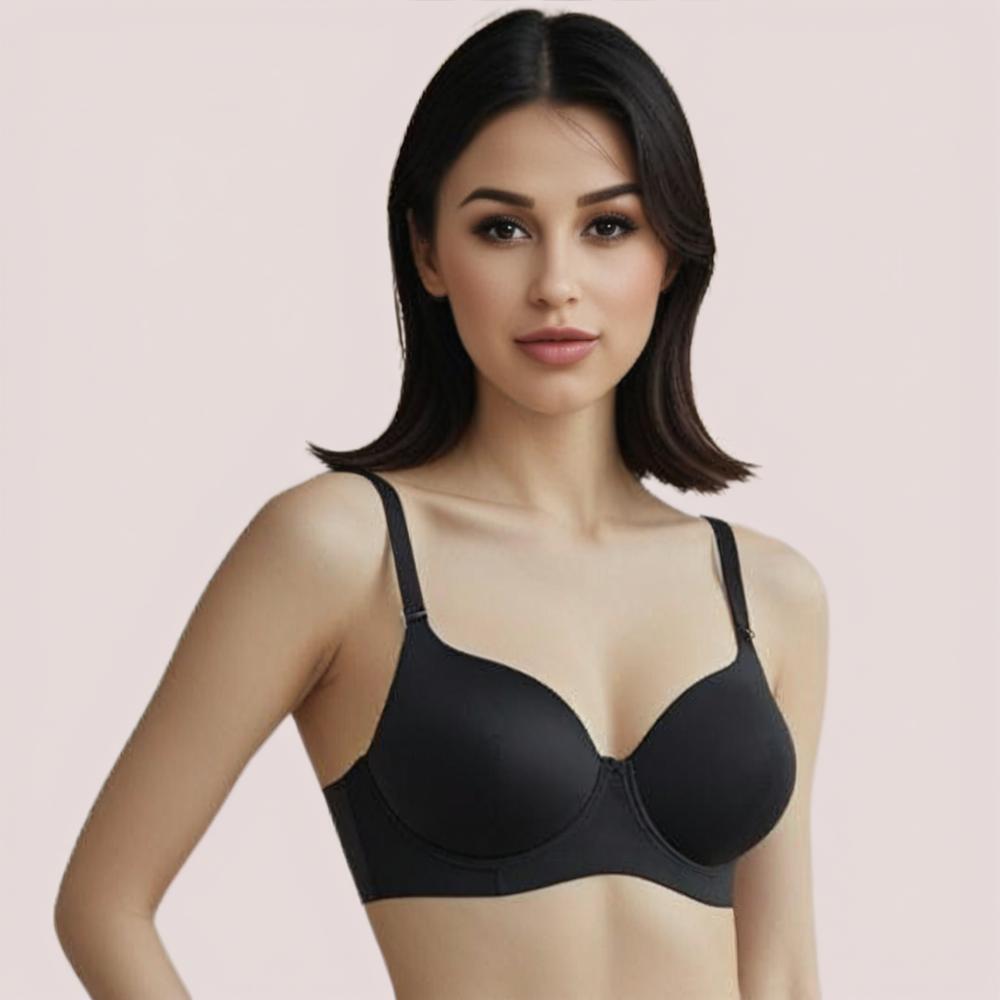 Midnight Lift - Black Padded Non-Wired Push-Up Bra - product image 1