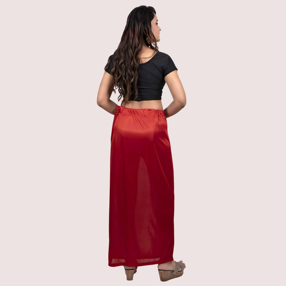 Women's Glimmering Silk Stretchable Underskirt For Sarees - product image 2