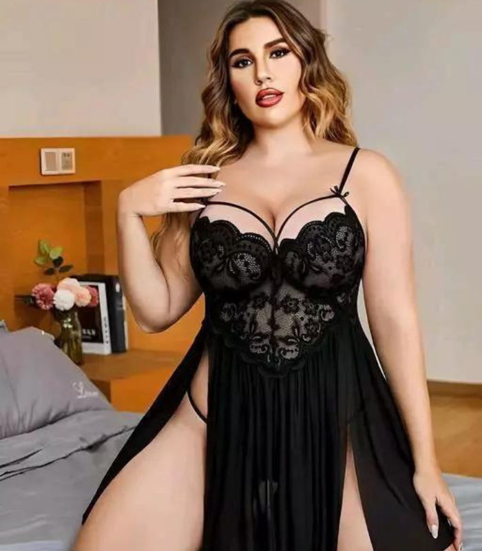 Lace And Mesh Babydoll Nightwear - product image 4