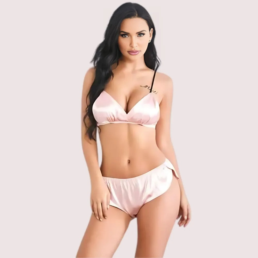 Fashionable Pure Silk Bra Set For Women - product image 1