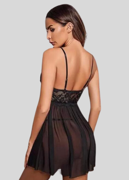 Black Lace Babydoll Nightwear - product image 3