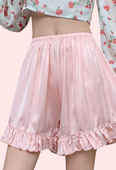 Women Ruffles Satin Faux Silk French Underwear - product image 1