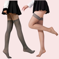Premium Thigh-High Sheer Stockings - (Grey & Nude Combo) - 2 Pack - product image 1