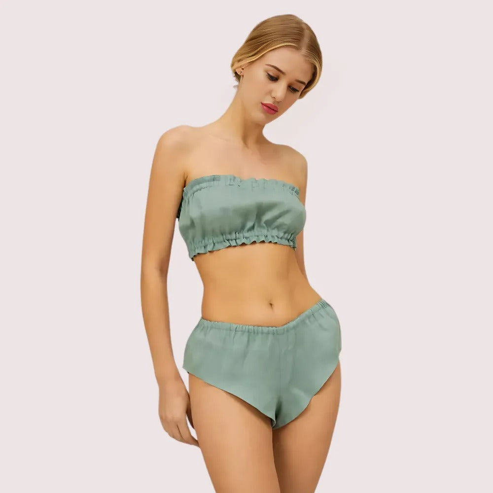 Linen Luxe Ruffle Bandeau & Knickers Set - 2 Pack - product image 2