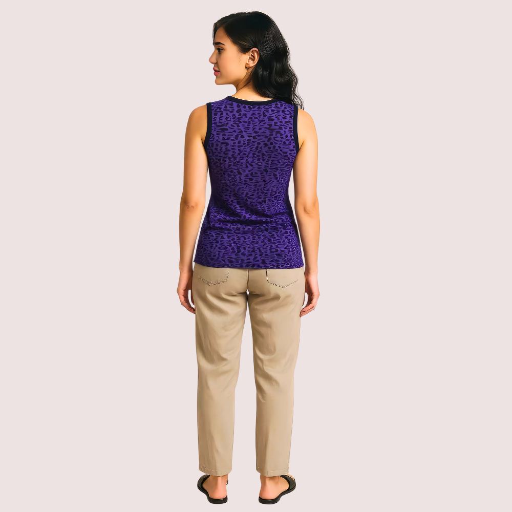 Electric Violet Leopard Print Tank Top - product image 2