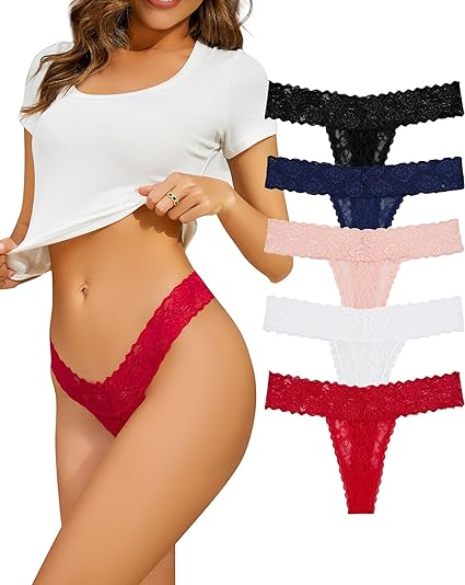 Lace Thongs For Women - 4 Pack - product image 3