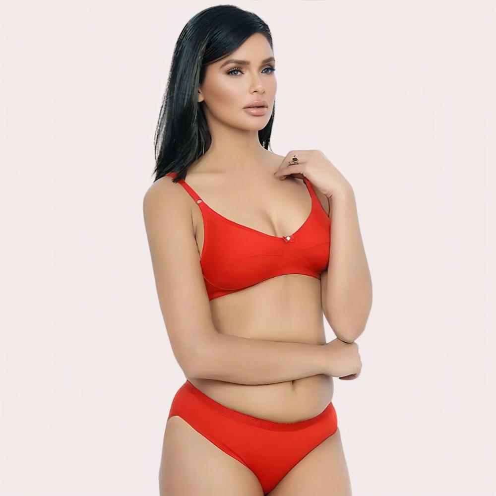 Organic Cotton Bra Set - Red | Soft, Skin-Friendly & All-Day Comfort - product image 2