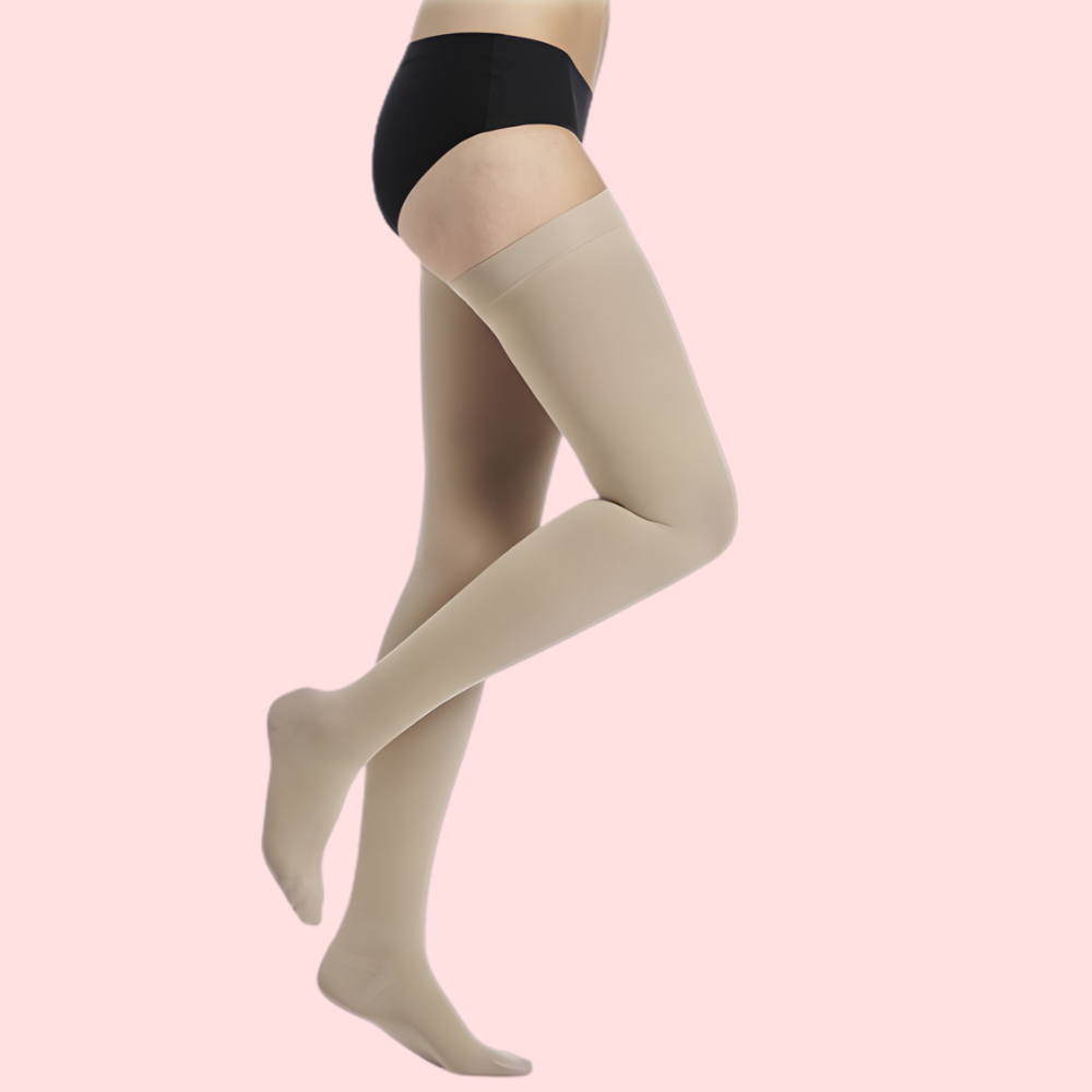 Softsheer Thigh-High Stockings Duo (White + Nude) - 2 Pack - product image 4