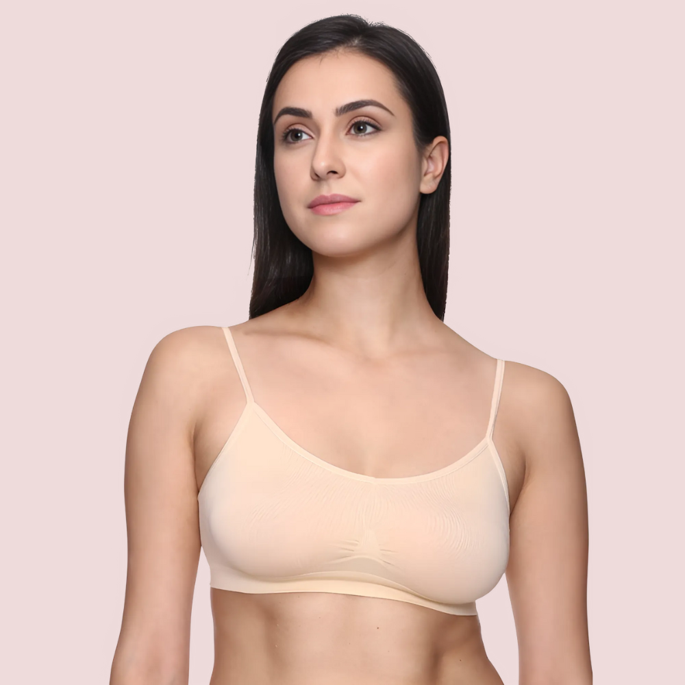 Comfort Beige Thin Straps Sports Bra - product image 1