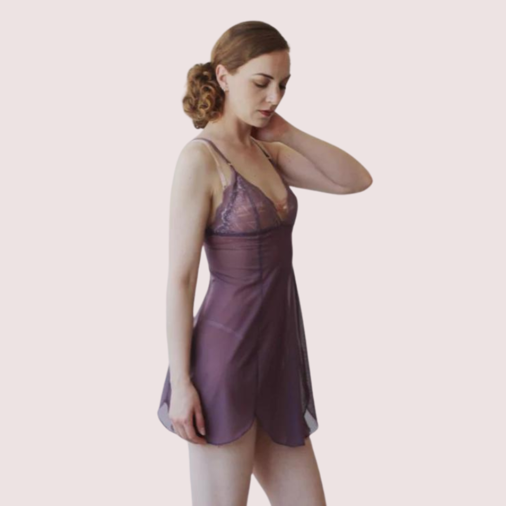 Velvet Moon Sheer Mesh Slip - Plus-Size - product image 2