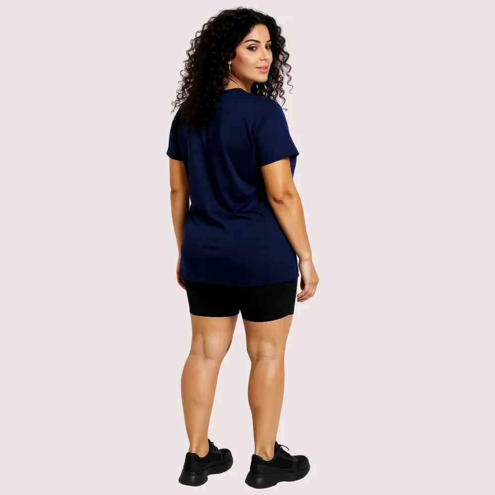 Navy Blue Love Graphic Casual Tee - product image 2
