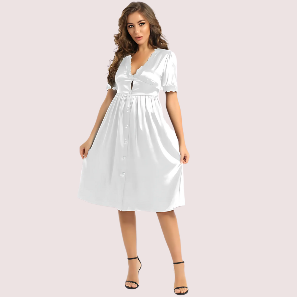Silken Comfort Knee-Length Lounge Dress - product image 1