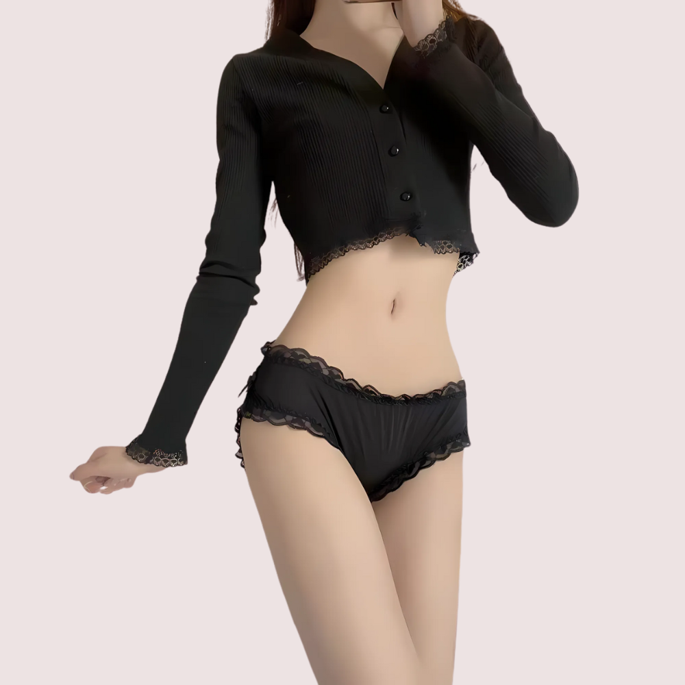Women's' Flower Lacethong Bow Panties - product image 1