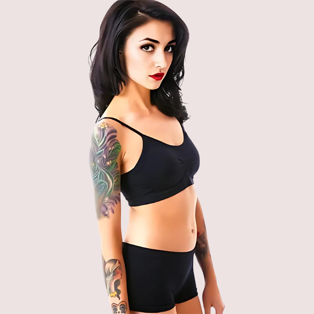 Sporty Spaghetti Strap Sports Bra Matching Boyshort - product image 2