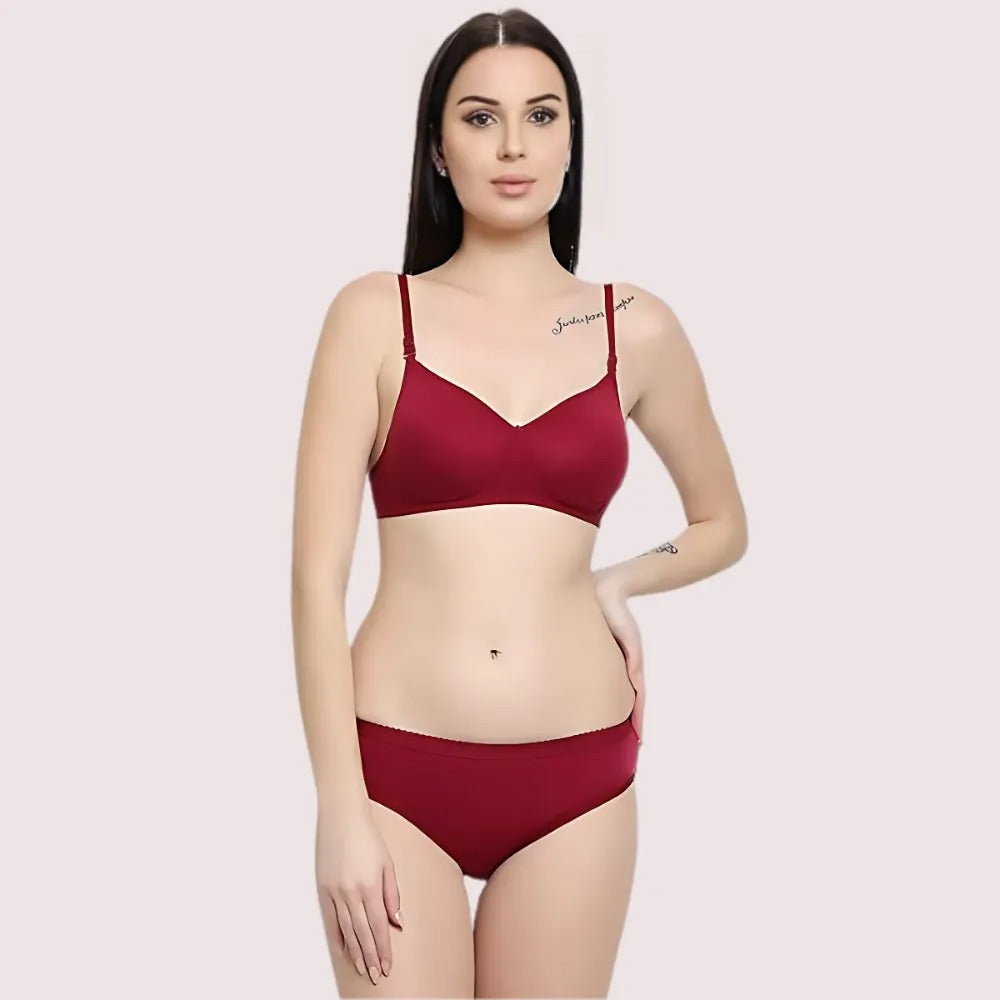 Lightly Padded Bra & Soft Cotton Panty Set - 2 Pack - product image 1