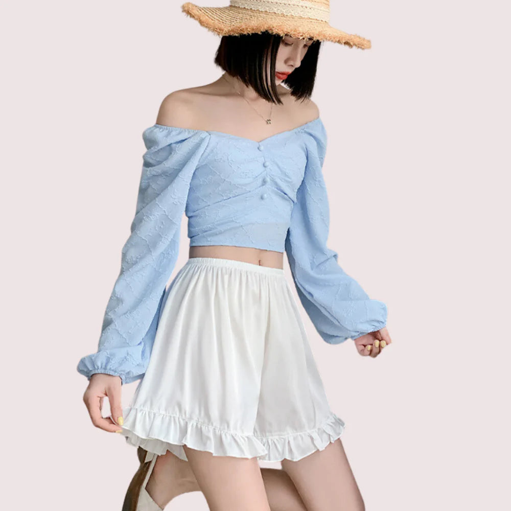 Women Ruffles Satin Faux Silk French Underwear - product image 2