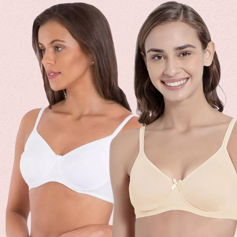 Breathable Cotton Non-Wired Bra - 2 Pack - Style 1019 - product image 1