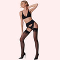 Sheer Thigh-High Stockings - Classic Black & Soft Nude | Garter Belt Compatible - 2 Pack - product image 1