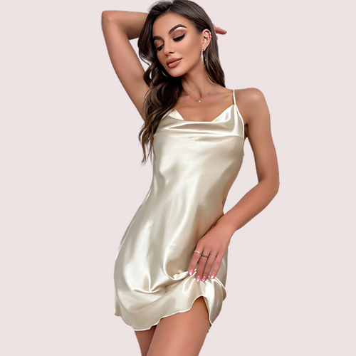 100% Pure Silk Satin Cowl Neck Nightwear - product image 2