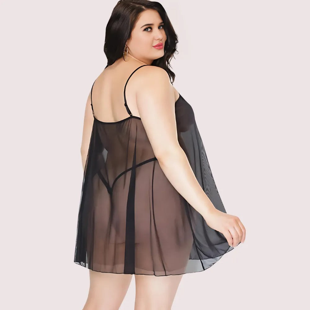 Lunar Desire Plus-Size Sheer Nightdress - product image 2
