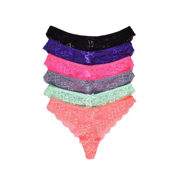 Cheeky Back Lace Thong Panties - 2 Pack - product image 5