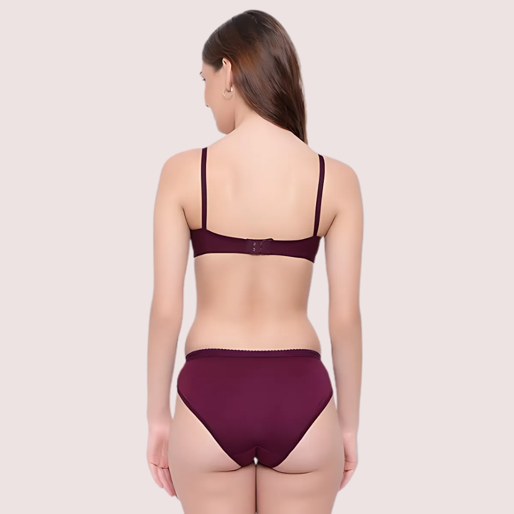Padded Non-Wired Push-Up Bra Panty Set - 2 Pack - product image 3