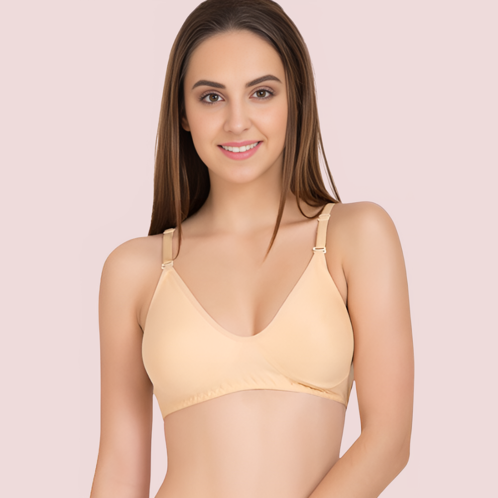 Fine Cotton Beige Bra - 2 Pack - product image 1