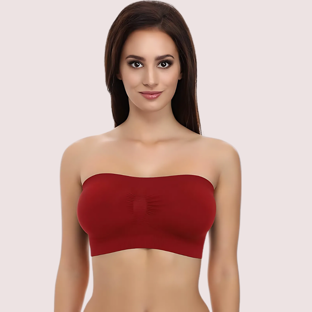 Maroon Magic Tube Bandeau Bra For Women - product image 1