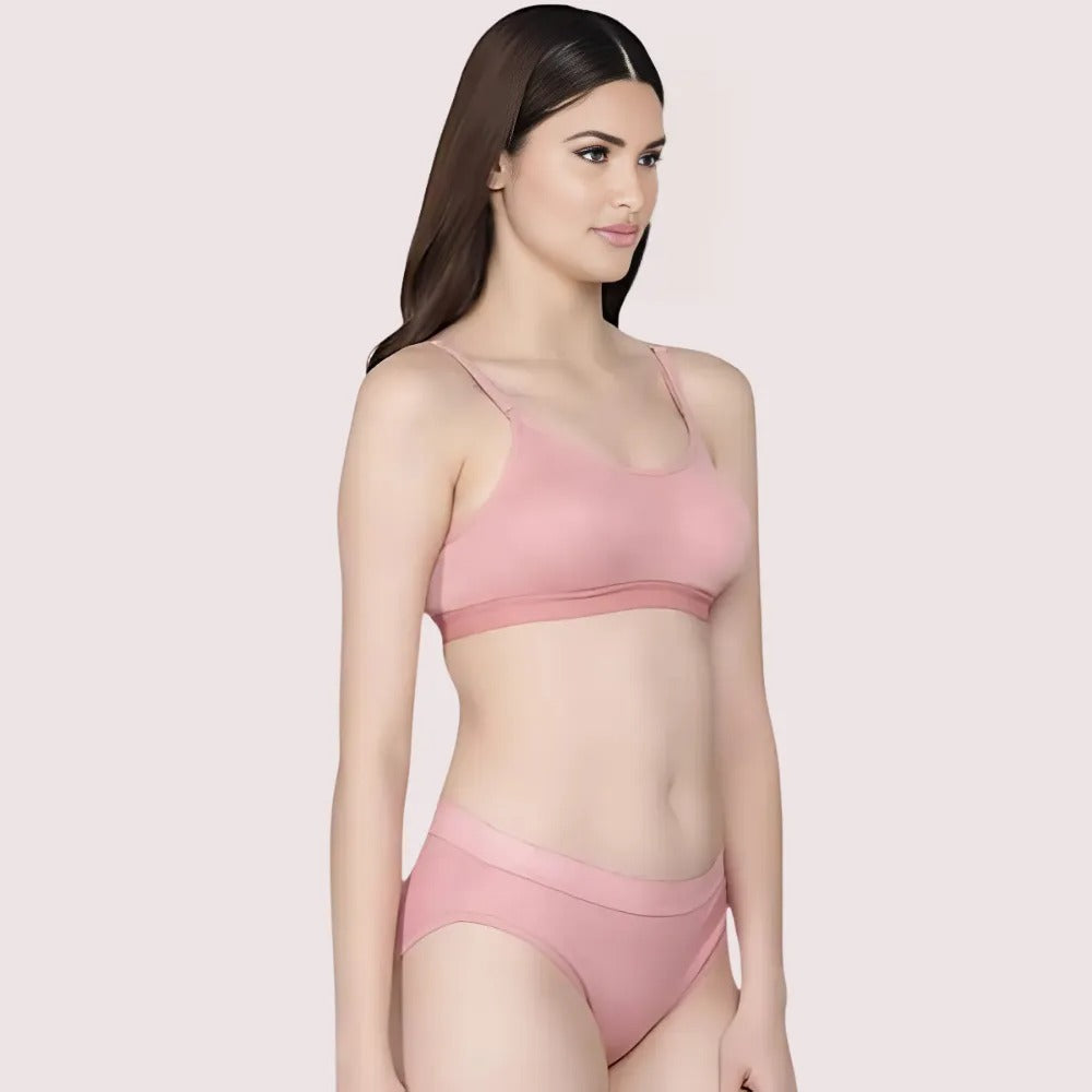 Wire-Free Women's Cotton Sports Bra Panty Set - 2 Pack - product image 2