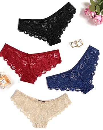 Mix Of Colors Lace Thong Set - 4 Pack - product image 5