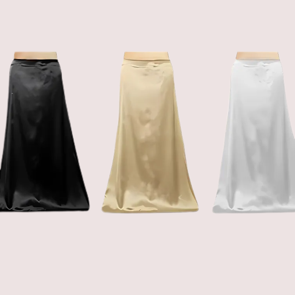 Combo Women's Satin Petticoat Inskirt (Black, Light-Beige, White) - product image 3